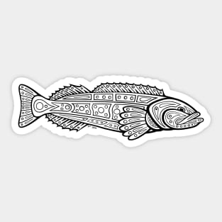 Native Inspired Ling Cod Sticker